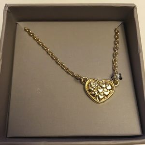 Ganz 14K Gold Plated Friendship Heart Necklace NWT